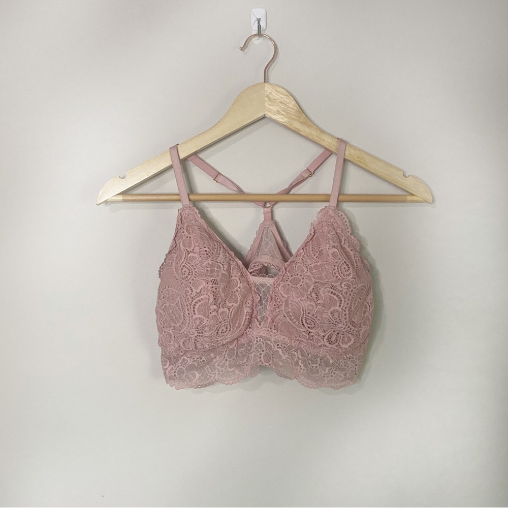 [Aerie] Pink Lace Casual Bralette